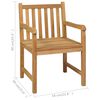 vidaXL Ensemble de salle &agrave; manger de jardin 5 pi&egrave;ces 150 x 90 cm en bois de teck massif