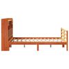 vidaXL Lit biblioth&egrave;que sans matelas cire marron 135x190 cm pin massif