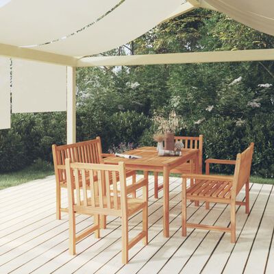 vidaXL Ensemble à manger de jardin 5pcs Bois de teck massif