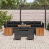 vidaXL Ensemble de canap&eacute; de jardin avec coussin 13 pcs Noir polyrotin