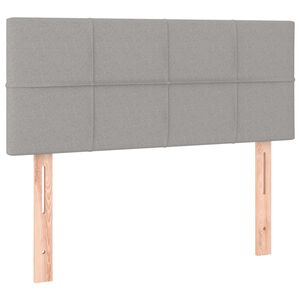 vidaXL T&ecirc;te de lit Gris clair 100x5x78/88 cm Tissu