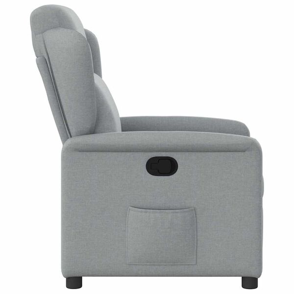 vidaXL Fauteuil inclinable Gris clair Tissu