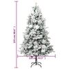 vidaXL Sapin de Noël pré-éclairé avec neige floquée/cônes 225cm PVC/PE