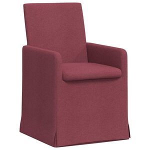 vidaXL Chaises de salle &agrave; manger 2 pc tissu Bordeaux 57 x 67 x 95 cm