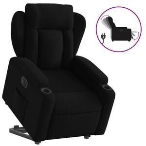 vidaXL Fauteuil inclinable &eacute;lectrique noir tissu