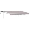 vidaXL Store r&eacute;tractable manuel avec LEDs Gris clair 3 x 2,5 m