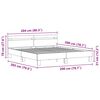 vidaXL Cadre de lit avec LED Ch&ecirc;ne noir 200 x 200 cm Bois d'ing&eacute;nierie