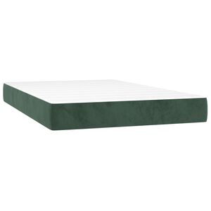 vidaXL Matelas de lit &agrave; ressorts ensach&eacute;s fermet&eacute; moyenne Vert fonc&eacute; 120x200x20 cm