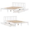 vidaXL Cadre de lit sans matelas blanc 150x200 cm bois de pin massif
