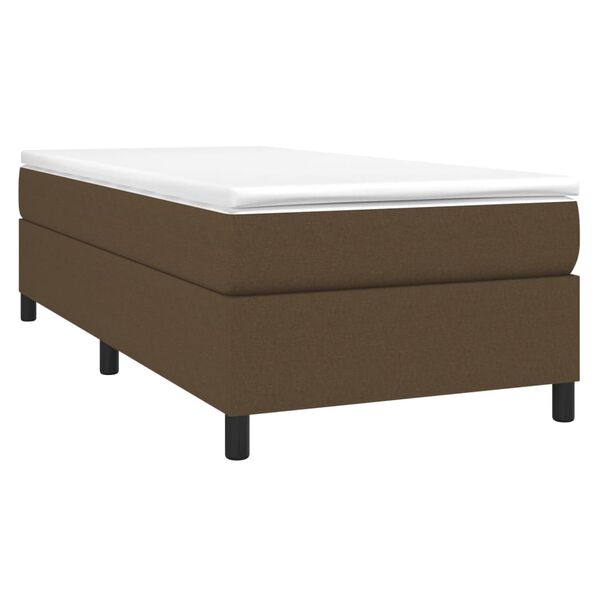 vidaXL Cadre de lit marron fonc&eacute; 90x190 cm tissu