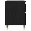 vidaXL Cabinet de chevet avec tiroir 2 pcs Ch&ecirc;ne noir 40 x 35 x 50 cm