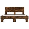 vidaXL Cadre de lit sans matelas ch&ecirc;ne fum&eacute; 120x190 cm