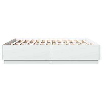 vidaXL Cadre de lit avec LED sans matelas blanc 200x200 cm