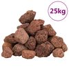 vidaXL Roches volcaniques 25 kg rouge 3-5 cm