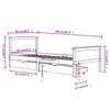 vidaXL Cadre de lit avec 2 tiroirs Bois de pin massif 90x200 cm