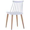 vidaXL Chaises &agrave; manger lot de 2 blanc plastique