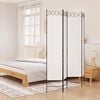 vidaXL Cloison de s&eacute;paration 4 panneaux Blanc 160x200 cm Tissu