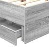 vidaXL Cadre de lit Gris Sonoma 200 x 200 cm Bois Ing&eacute;nierie