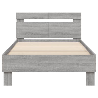 vidaXL Cadre de lit sans matelas avec tête de lit 100x200 cm