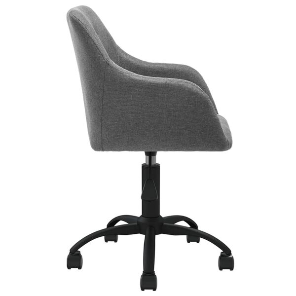 vidaXL Chaise pivotante &agrave; manger Gris clair Tissu