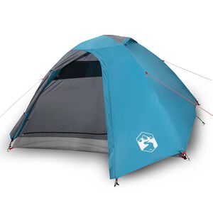 vidaXL Tente de camping &agrave; d&ocirc;me 4 personnes bleu imperm&eacute;able