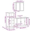 vidaXL Ensemble de meubles de salle de bain 3 pcs Ch&ecirc;ne fum&eacute;