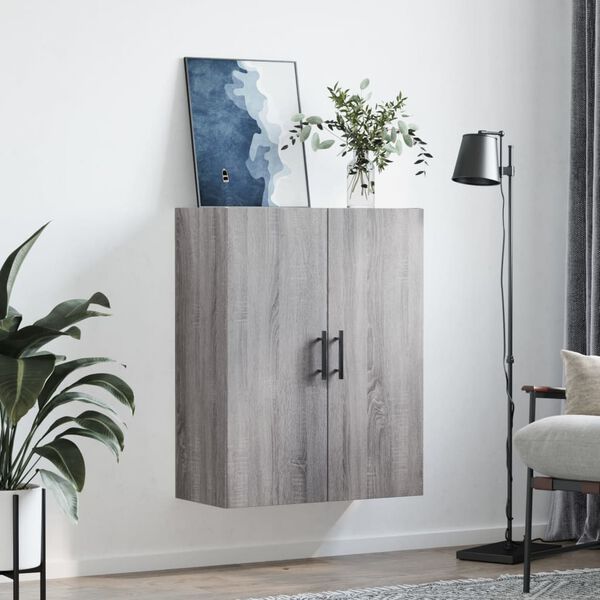 vidaXL Armoire murale sonoma gris 69,5x34x90 cm