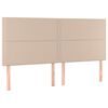 vidaXL T&ecirc;te de lit &agrave; LED Cappuccino 200x5x118/128 cm Similicuir