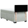 vidaXL Sommier &agrave; lattes de lit et matelas Gris clair 80x200 cm Velours