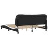 vidaXL Cadre de lit sans matelas Hvar noir et blanc 180x200 cm similicuir