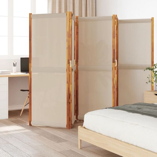 vidaXL Cloison de s&eacute;paration 5 panneaux taupe 350x180 cm