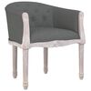 vidaXL Chaise à manger Gris foncé Tissu