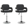 vidaXL Chaises &agrave; manger pivotantes lot de 2 noir similicuir