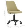 vidaXL Chaise pivotante de salle &agrave; manger Vert Tissu