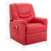 vidaXL Fauteuil de massage inclinable Rouge Similicuir