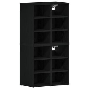 vidaXL Cabinet &agrave; chaussures 2 pc 52 x 30 x 50,5 cm Bois d'ing&eacute;nierie