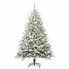 vidaXL Arbre de No&euml;l artificiel pr&eacute;-&eacute;clair&eacute; avec ensemble de boules