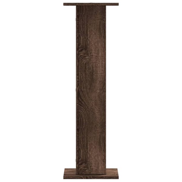 vidaXL Supports pour plantes 2 pcs ch&ecirc;ne marron bois d'ing&eacute;nierie