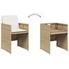 vidaXL Ensemble à manger de jardin et coussins 9 pcs beige Poly rotin