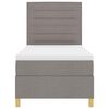 vidaXL Lit &agrave; ressorts avec matelas Taupe 90 x 190 cm tissu
