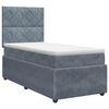 vidaXL Lit boxspring avec matelas Gris fonc&eacute; 90 x 190 cm Velours