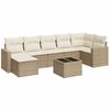 vidaXL Salon de jardin avec coussins 8 pcs beige r&eacute;sine tress&eacute;e