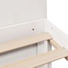 vidaXL Lit biblioth&egrave;que sans matelas blanc 140x200 cm bois pin massif