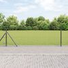 vidaXL Cl&ocirc;ture avec poteau Gris 0,4 x 25 m Acier et PVC