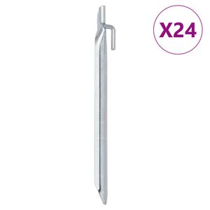 vidaXL Piquets de tente 24pcs en forme de V 24cm &Oslash;20mm acier galvanis&eacute;