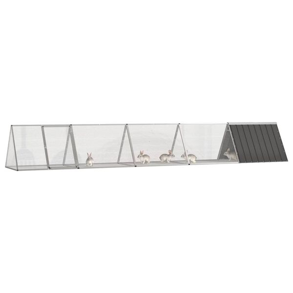 vidaXL Clapier Anthracite 504,5x80,5x71 cm Acier galvanis&eacute;