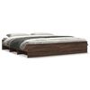 vidaXL Cadre de lit sans matelas ch&ecirc;ne marron 200x200 cm