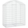 vidaXL Panier de gabions arqu&eacute; 100x50x100/120 cm Fer galvanis&eacute;