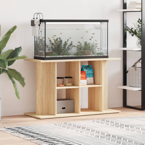 vidaXL Support d'aquarium Ch&ecirc;ne Sonoma 100x40x60 cm Bois d'ing&eacute;nierie