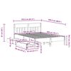 vidaXL Cadre de lit sans matelas blanc 150x200 cm bois de pin massif